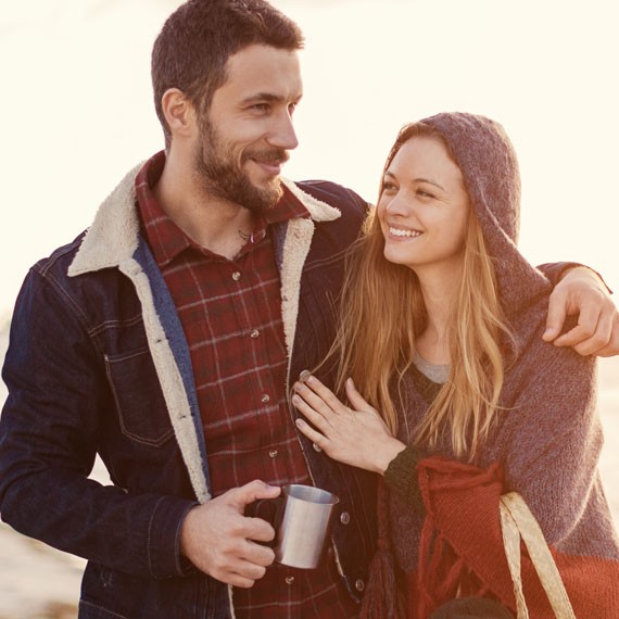 Young couple at the beach