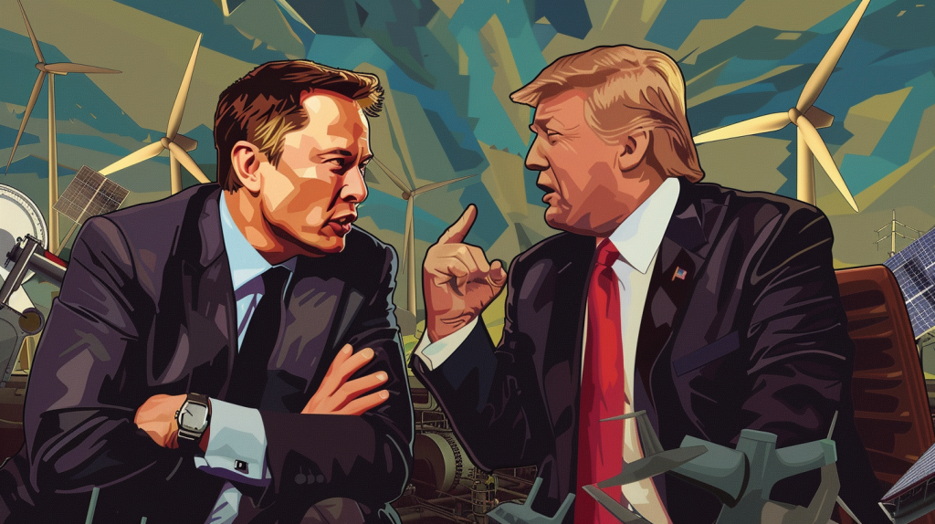 Elon Musk vs. Donald Trump A Hypothetical Story of Power, Ego, and Innovation 1